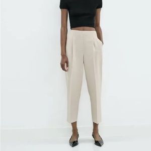 Zara High Waisted Straight Leg Pants
